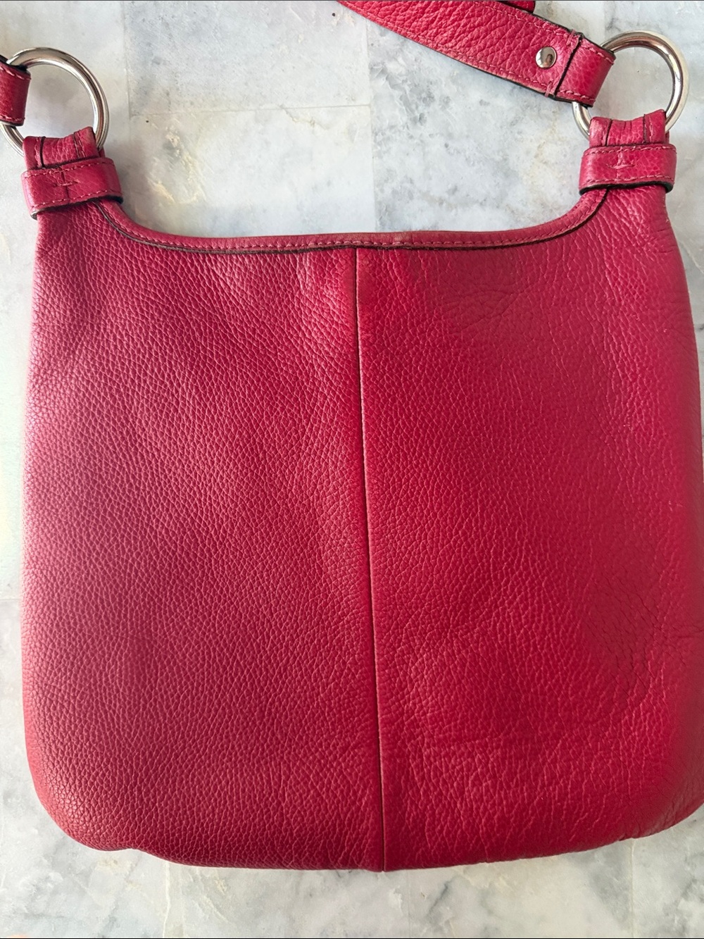 Coach Red Burgundy Leather Crossbody Bag - Picture 4 of 16